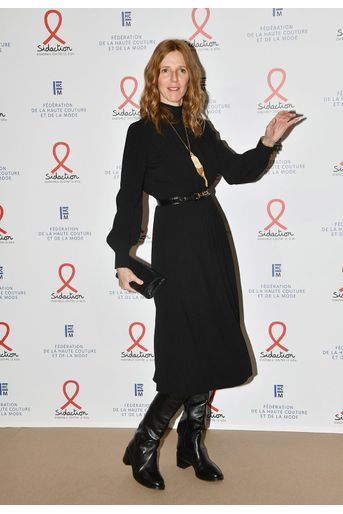 Sandrine Kiberlain lors du "Dîner de la mode du Sidaction" à Paris, le 23 janvier 2020. 