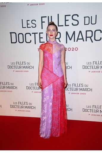 Saoirse Ronan lors de la première du film &quot;Les filles du Docteur March&quot; à Paris, le 12 décembre 2019. 