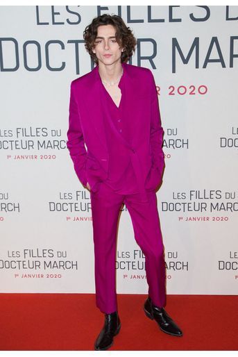 Timothée Chalamet lors de la première du film &quot;Les filles du Docteur March&quot; à Paris, le 12 décembre 2019. 