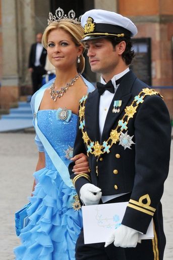 Madeleine et Carl-Philip de Suède au mariage de leur soeur la princesse Victoria de Suède et de Daniel Westling, samedi 19 juin 2010 au palais royal de Stockholm. 