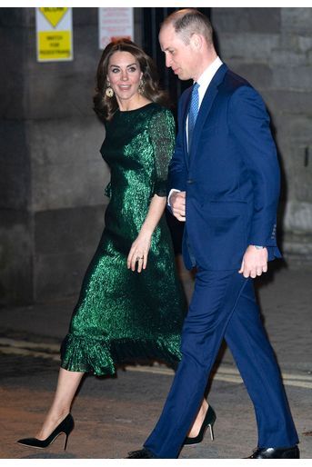 Kate Middleton et le prince William se rendent à une soirée organisée dans les entrepôts de la marque de bière Guinness  à Dublin le 3 mars 2020. 