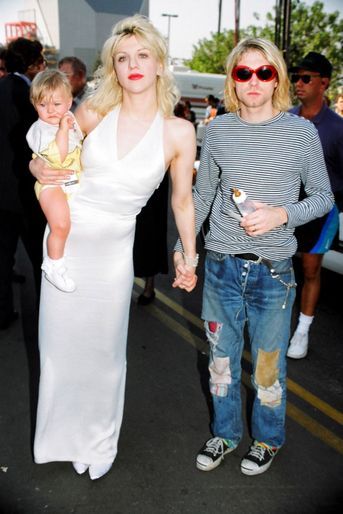 Kurt Cobain et Courtney Love en 1993. Il se sont mariés en 1992 et le sont restés jusqu'au suicide du rockeur en 1994.