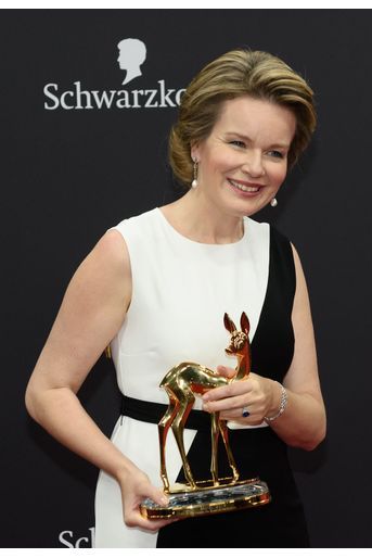 La reine des Belges Mathilde à la soirée des Bambi Awards à Baden-Baden, en Allemagne, le 21 novembre 2019.