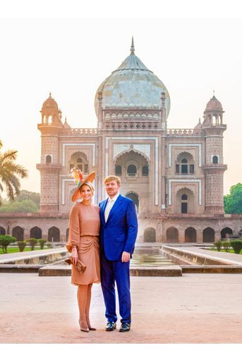 La reine Maxima et le roi Willem-Alexander des Pays-Bas à New Delhi, le 15 octobre 2019
