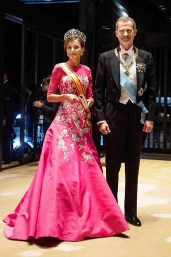 La reine Letizia et le roi Felipe VI d&#039;Espagne à Tokyo, le 22 octobre 2019
