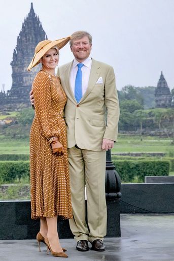 La reine Maxima des Pays-Bas dans une robe Zimmermann en Indonésie, le 11 mars 2020