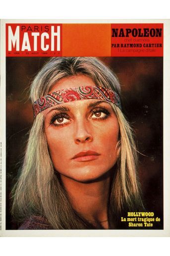 "Hollywood, la mort tragique de Sharon Tate" - Paris Match n°1059, daté du 23 août 1969.