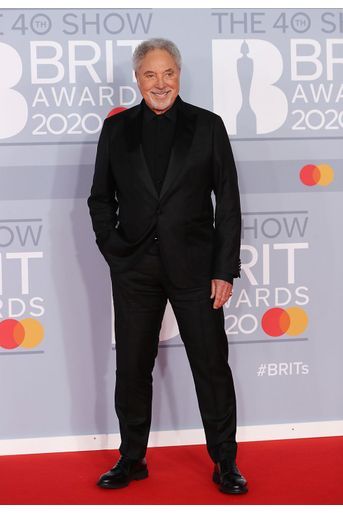 Tom Jones aux Brit Awards à Londres le 18 février 2020