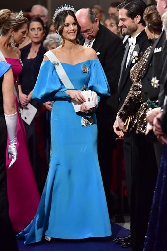 La princesse Sofia de Suède dans une robe Emelie Janrell, à Stockholm le 10 décembre 2019