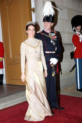La princesse Marie de Danemark dans une robe Rikke Gudnitz, à Copenhague le 1er janvier 2019