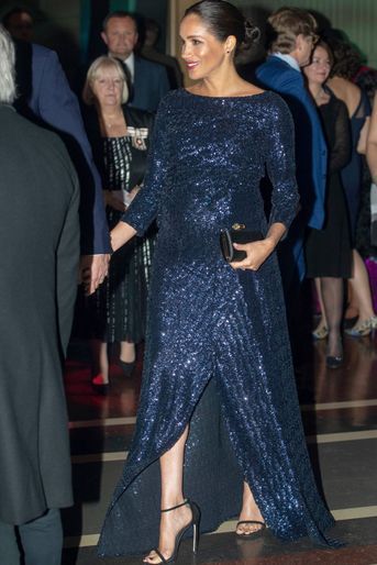 Meghan Markle, duchesse de Sussex, dans une robe Roland Mouret, le 16 janvier 2019 à Londres
