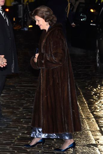 La reine Silvia de Suède à Stockholm, le 20 décembre 2017