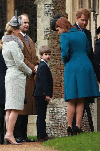 La comtesse Sophie de Wessex et la princesse Eugenie d'York à Sandringham, le 25 décembre 2015