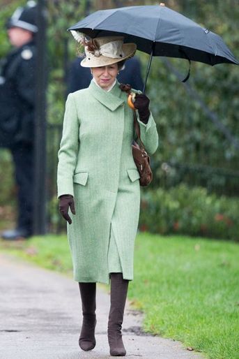 La princesse Anne à Sandringham, le 25 décembre 2015