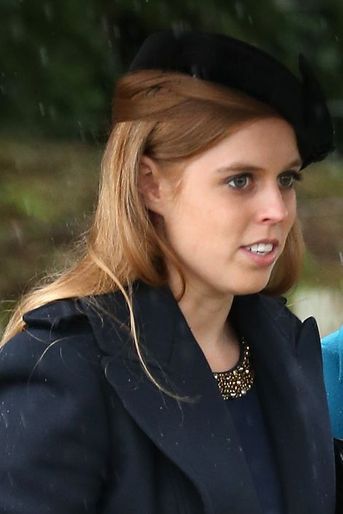 La princesse Beatrice d'York à Sandringham, le 25 décembre 2015