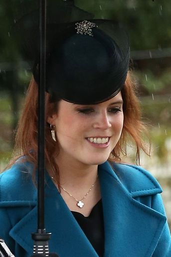 La princesse Eugenie d'York à Sandringham, le 25 décembre 2015