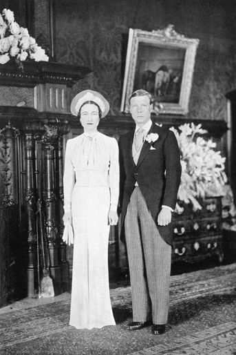 Le duc Edward de Windsor et Wallis Simpson lors de leur mariage au château de Candé, le 3 juin 1937