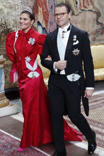 La princesse Victoria de Suède dans une robe de Pär Engsheden, à Stockholm le 11 décembre 2019