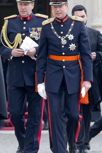 Le grand-duc Henri de Luxembourg aux obsèques de l&#039;ex-roi Michel de Roumanie à Bucarest, le 16 décembre 2017