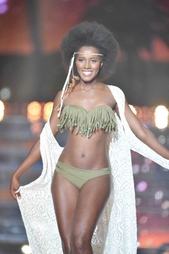 Miss Guyane en bikini, le 16 décembre 2017 à Châteauroux.