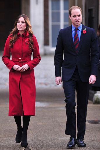 La duchesse de Cambridge Kate avec le prince William, le 7 novembre 2013