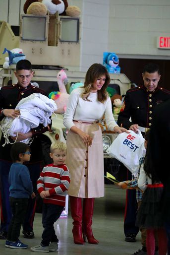 Melania Trump sur la base militaire Anacostia-Bolling de Washington, le 9 décembre 2019.