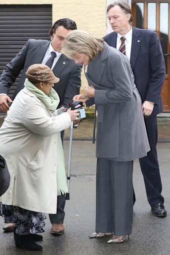 La reine Mathilde de Belgique à Charleroi, le 15 décembre 2015