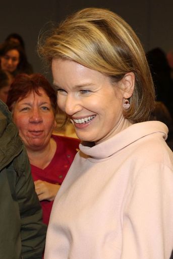 La reine Mathilde de Belgique à Charleroi, le 15 décembre 2015