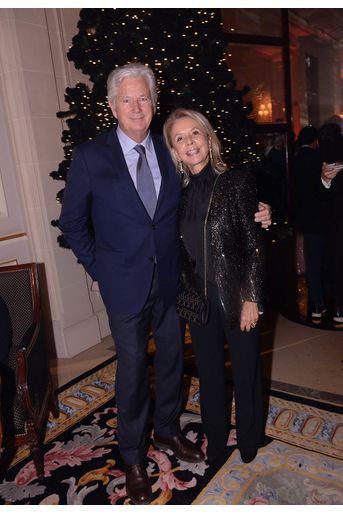 Pierre Dhostel et sa femme Carole Bellemare au Four Seasons Hotel George V à Paris le 7 décembre 2019