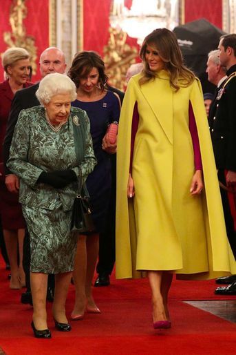 La reine Elizabeth II et Melania Trump à Buckingham Palace, le 3 décembre 2019.