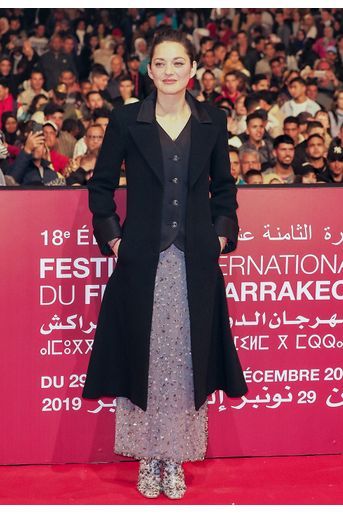 Marion Cotillard se rend à la projection du film &quot;MacBeth&quot; lors du festival du film de Marrakech, le 30 novembre 2019.