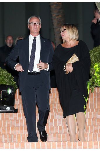 Claudio Ranieri, l&#039;entraîneur de l&#039;AS Monaco, et son épouse