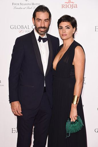 Robert Pirès et son épouse Jessica à Londres le 30 novembre 2015
