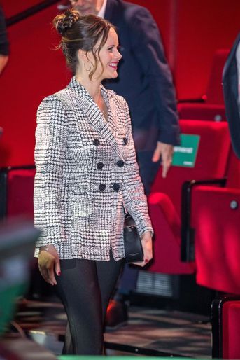 La princesse Sofia de Suède dans une veste pied-de-poule à Stockholm, le 30 novembre 2017