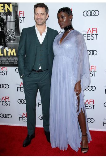 Jodie Turner-Smith et Joshua Jackson à l'avant-première du film «Queen & Slim» lors de l'AFI Fest à Los Angeles le 14 novembre 2019