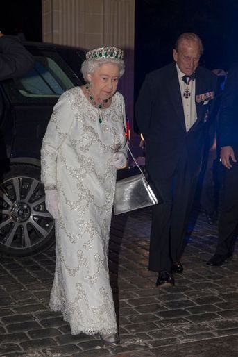 La reine Elizabeth II et le prince Philip à Attard sur l&#039;île de Malte, le 27 novembre 2015