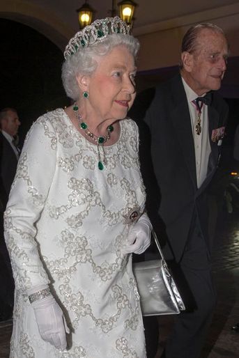 La reine Elizabeth II et le prince Philip à Attard sur l&#039;île de Malte, le 27 novembre 2015