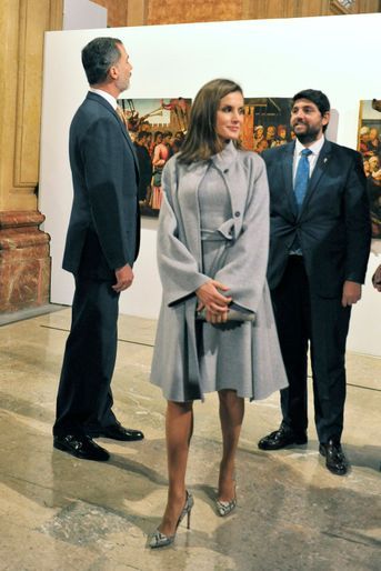 La reine Letizia et le roi Felipe VI d'Espagne à Caravaca de la Cruz, le 28 novembre 2017