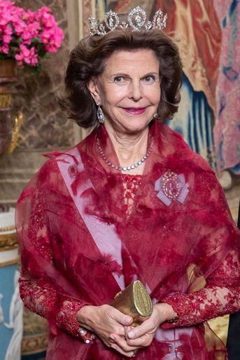 La reine Silvia de Suède à Stockholm, le 12 novembre 2019