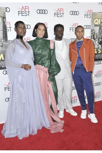 Jodie Turner-Smith, Melina Matsoukas, Daniel Kaluuya et Lena Waithe à la première du film «Queen & Slim» lors de l'AFI Fest à Los Angeles le 14 novembre 2019
