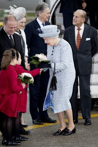 La reine Elizabeth II et le prince Philip arrivent à Malte, le 26 novembre 2015