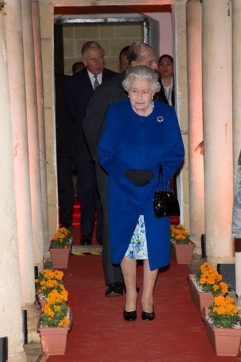 La reine Elizabeth II et les prince Philip et Charles à Malte, le 26 novembre 2015