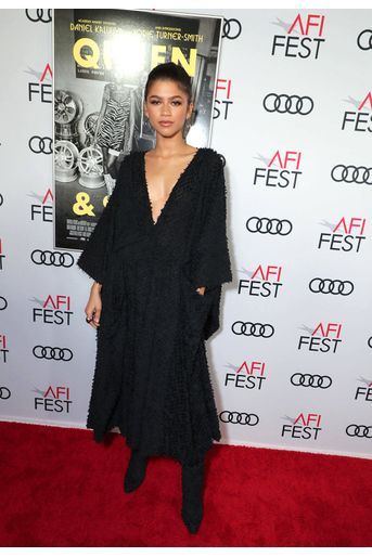 Zendaya (en robe Imane Ayissi) à la première du film «Queen & Slim» lors de l'AFI Fest à Los Angeles le 14 novembre 2019