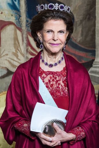 La reine Silvia de Suède à Stockholm, le 23 novembre 2017