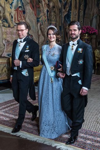 La princesse Sofia et les princes Daniel et Carl Philip de Suède à Stockholm, le 23 novembre 2017