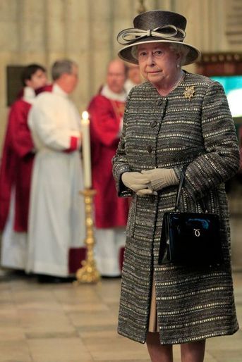 La reine Elizabeth II à l'abbaye de Westminster, le 24 novembre 2015
