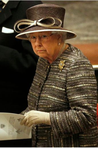 La reine Elizabeth II à l'abbaye de Westminster, le 24 novembre 2015