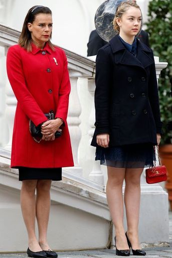 Les princesses Stéphanie de Monaco et Alexandra de Hanovre à Monaco, le 19 novembre 2015