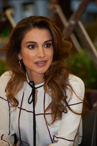La reine Rania de Jordanie à Madrid, le 19 novembre 2015
