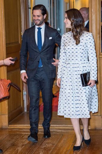 La princesse Sofia et le prince Carl Philip de Suède, à Stockholm le 21 novembre 2017